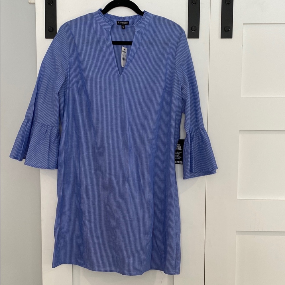 Blue Striped Women's Dress